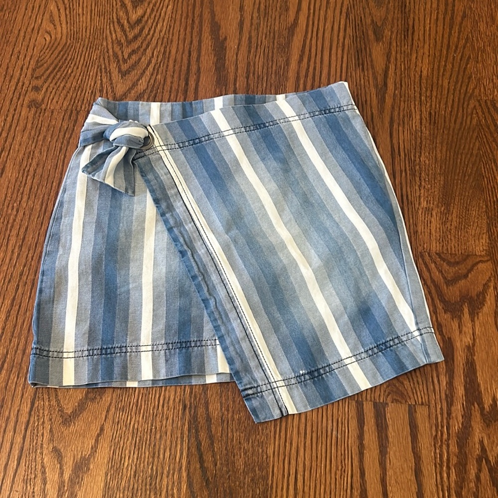 Habitual Girl Striped Denim Skirt